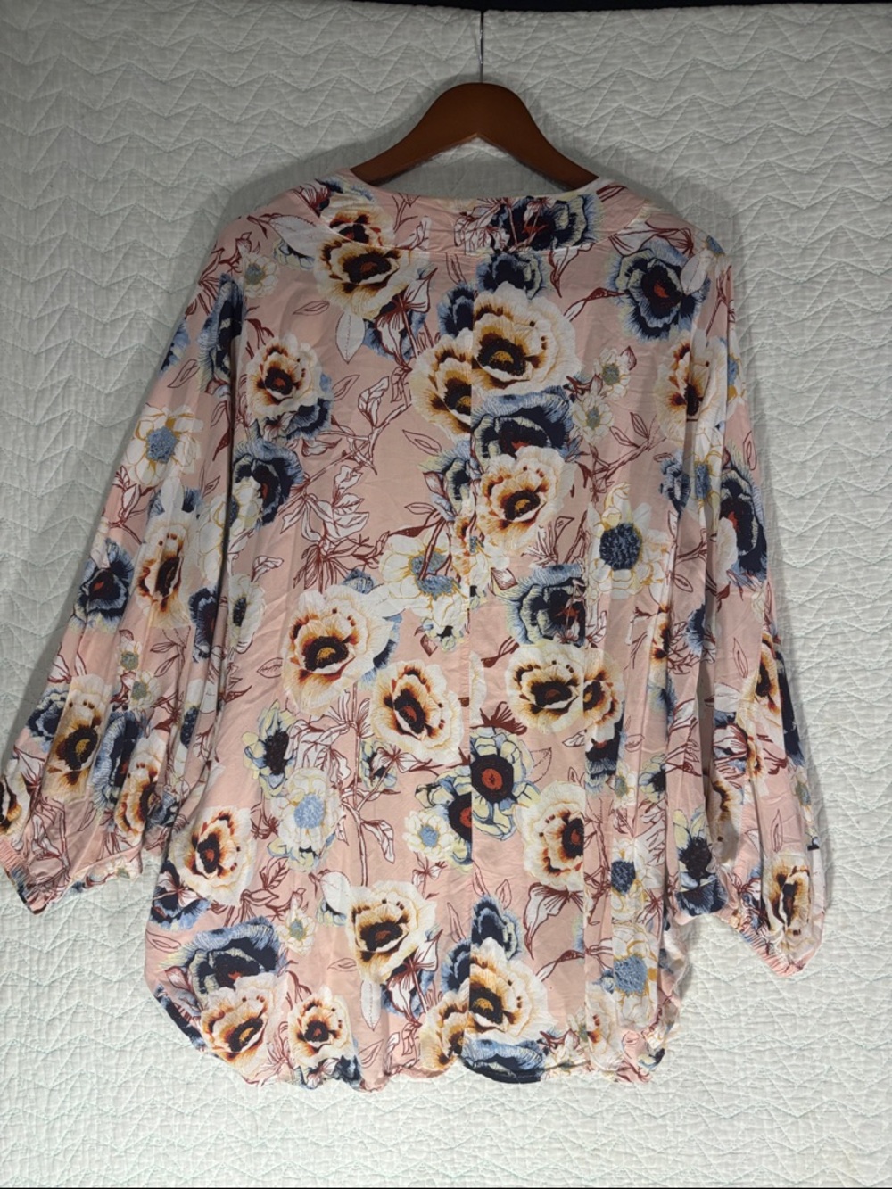 Maurices Blush Pink Floral Open Kimono - Picture 9 of 9
